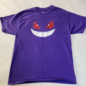Hanes Pokemon Gengar Purple Tshirt With Graphics Size Large